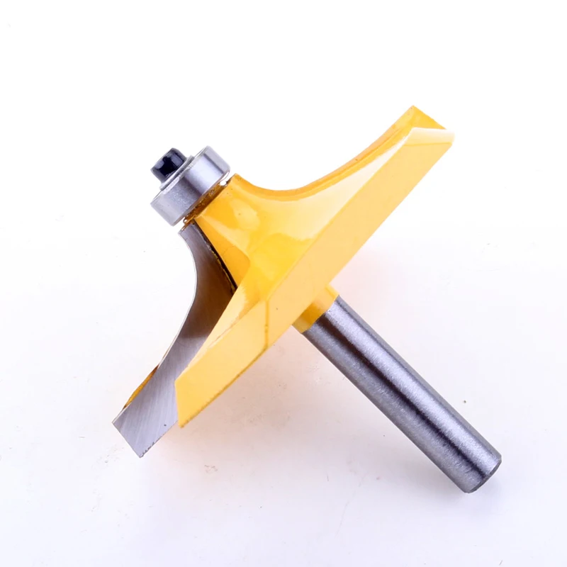CHWJW 1PC 8mm Shank 2-3/4" Diameter Thumbnail Table Edge Router Bit Woodworking cutter Tenon Cutter for Woodworking Tools