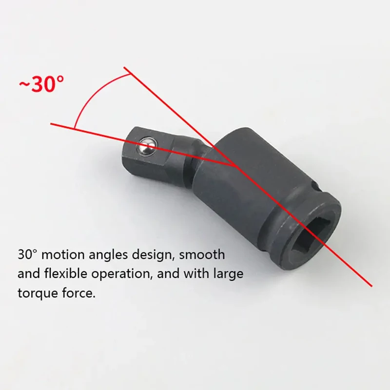 1/2 3/8 1/4 Inch 360 Degree Swivel Knuckle Joint Air Impact Wobble Socket Adapter Hand Tool Portable Universal Hand Repair Tools