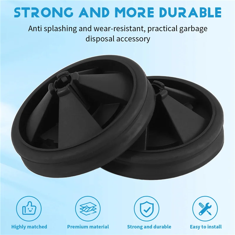 

B58B-2Pcs Silicone Waste Disposer Anti Splashing Cover 87Mm Outer Diameter Fit For Insinkerator Food Waste Disposer