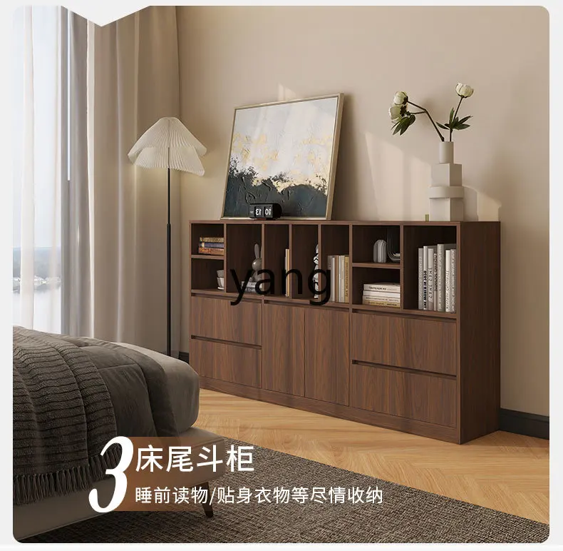 LH retro style combination bookcase bookshelf solid wood sofa side cabinet living room storage locker
