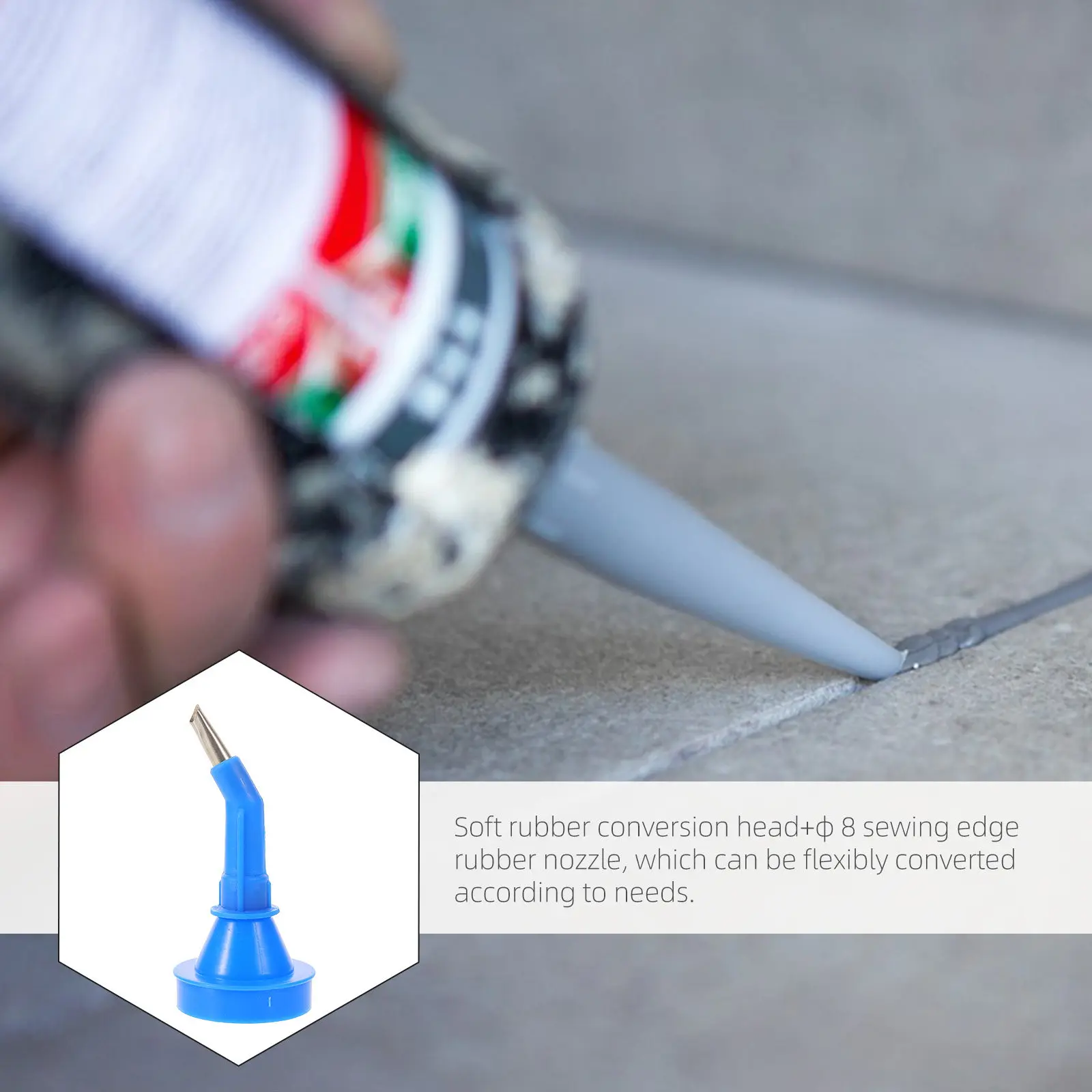 1Set Caulking Nozzle Strong Plastic Caulk Tips Sealant Nozzle Accessories Home DIY Corner Edge Tool Efficient Use