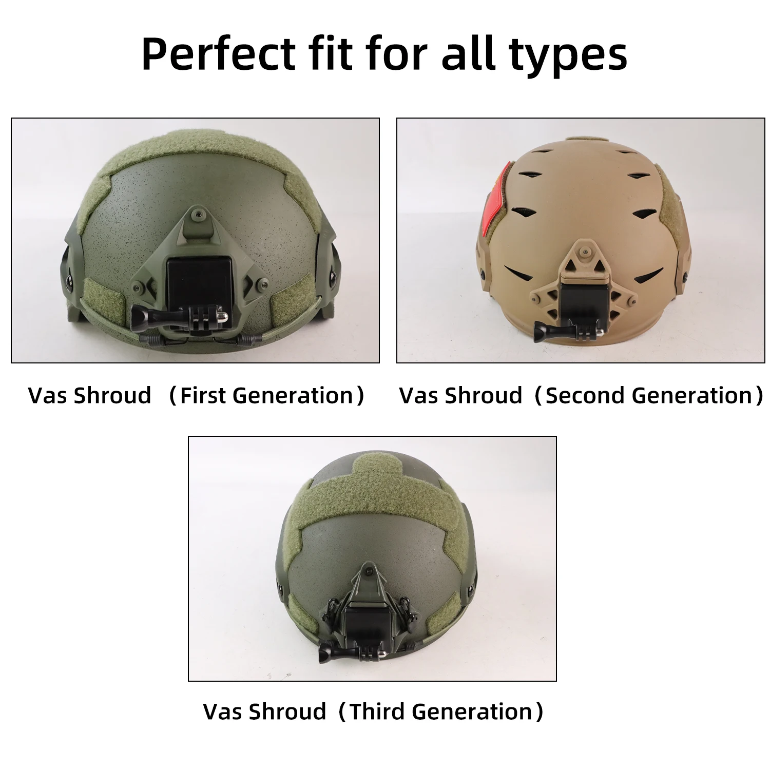 BOOIU التكتيكية خوذة قاعدة محول دعوى Gopro بطل كاميرا سريع/Mich/Nvg خوذة تصاعد قوس خوذة إكسسوارات رياضية #5