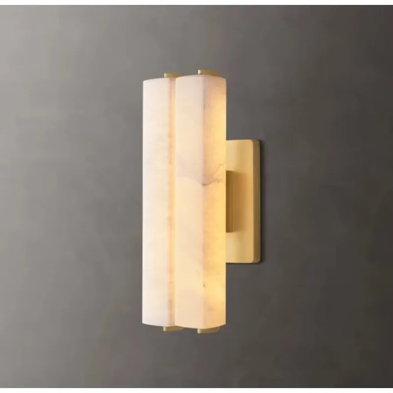 Modern Alabaster Single Sconce Led Wall Scone for Living Room Bedroom Hotel