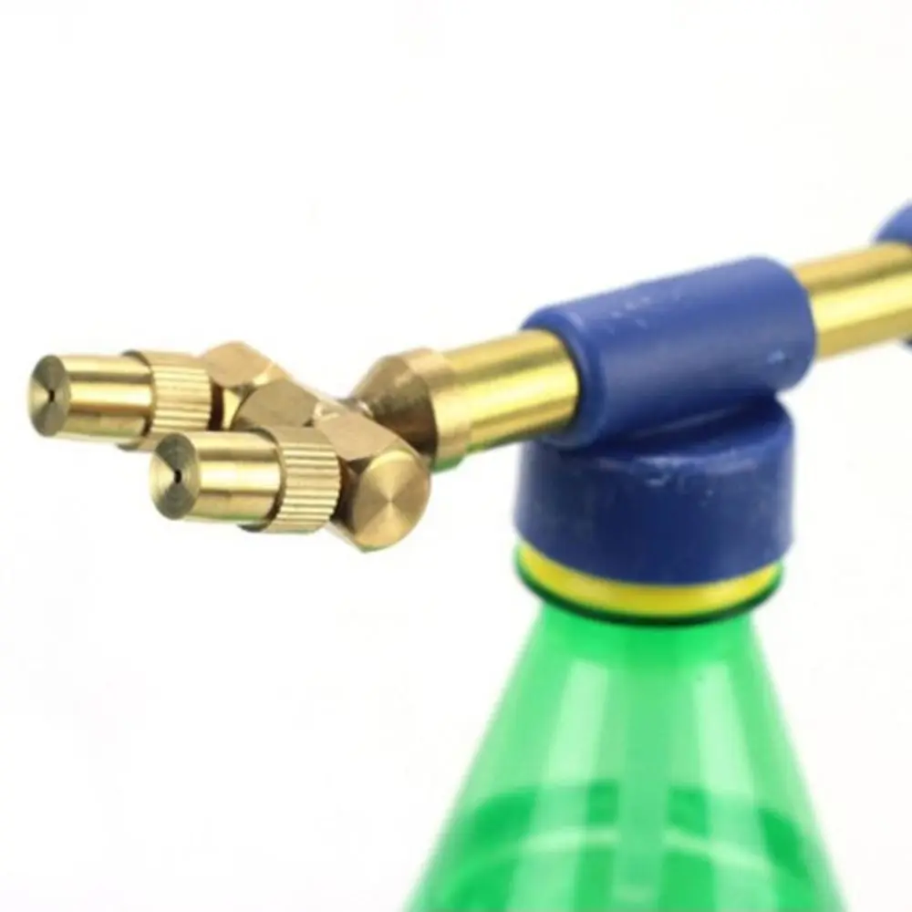 Portable Brass Atomizing Misting Nozzle Single/double Head Push-pull Water Nozzle Adjustable Universal Garden Sprayer