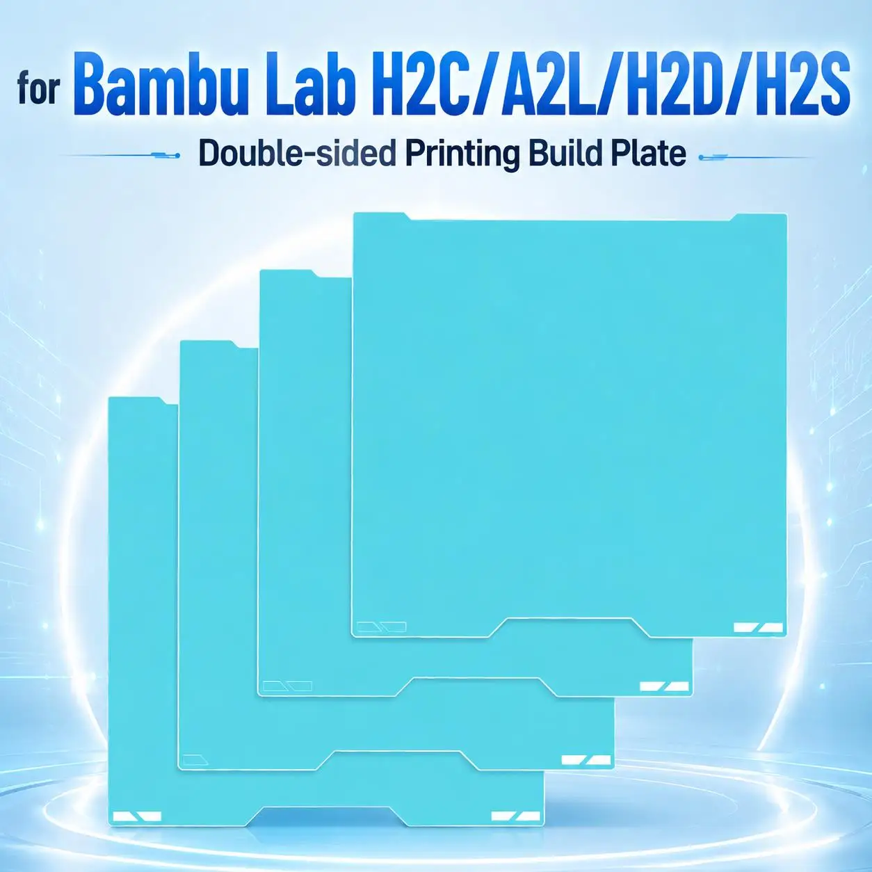 Cold Plate For Bambu Lab A2L H2C H2D H2S Glacier Build Plate For Bambulab H2C PLA PETG Lower Temp Printing Strong Adhesion
