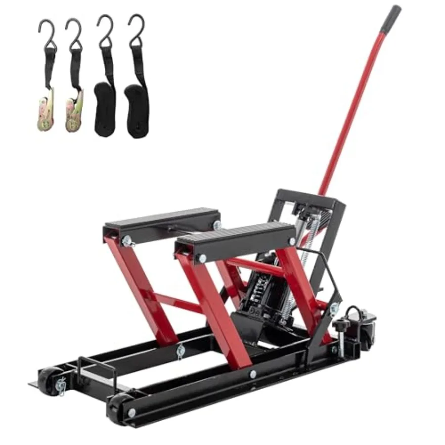 الهيدروليكية دراجة نارية رفع جاك 1500 رطل قدرة القدم تعمل دراجة نارية طاولة رفع مع مقبض طويل ATV مقص يرفع جاك واي فاي #1