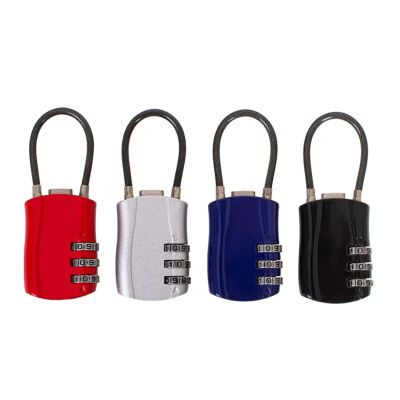 1 件 3 Digit Combination High Security Tsa Customs Lock Helmet Lock for Backpack Trolley Case Luggage Suitcase Password Padlock