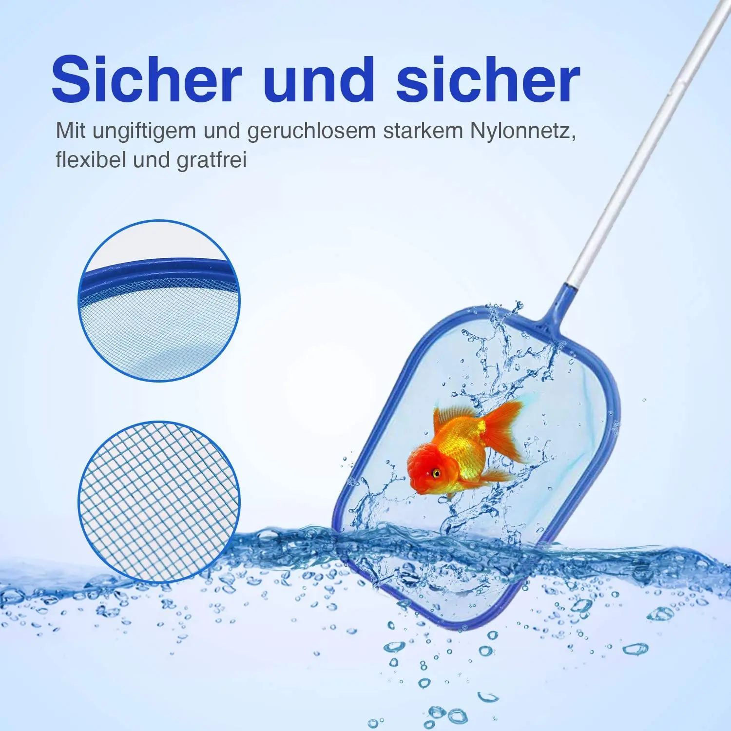 Professional Swimming Pool Cleaning Nets with 5 Sections ,Cleaning Leaves and Debris