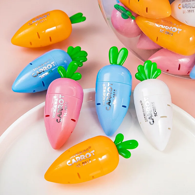4 Pcs Cute Cartoon Small Fresh Radish Pencil Sharpener Creative Students Kawaii Stationery Back To School Cute School Supplies