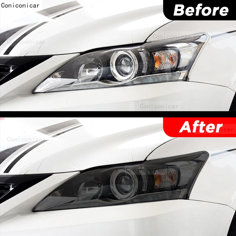 Car Headlight Protection Smoked Black Tint Anti-Scratch Protective Film TPU Stickers For LEXUS CT 200h 2012-2020 Accessories