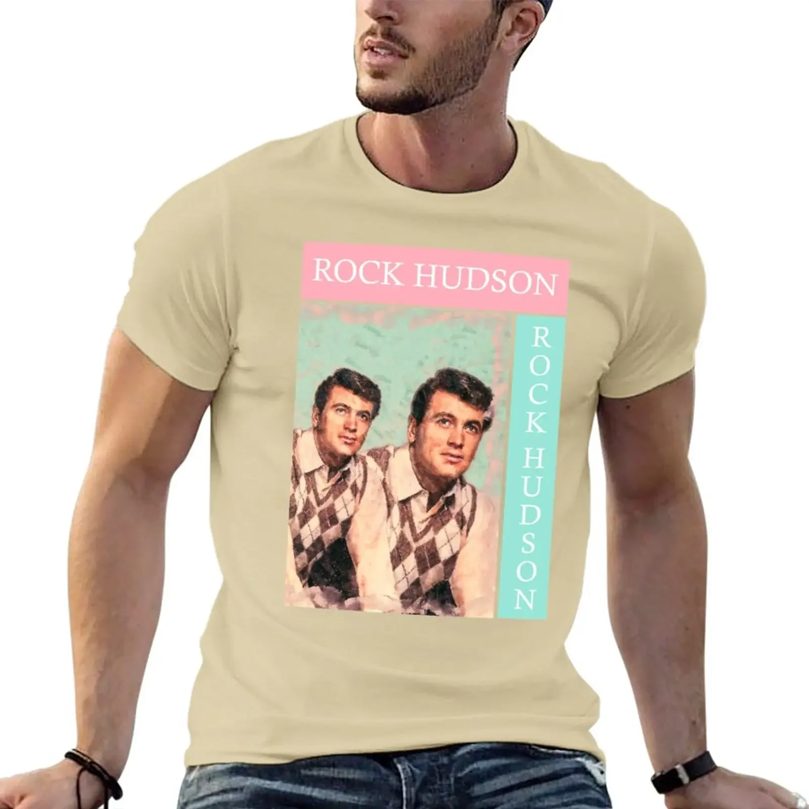 korean fashion mens clothing NewRock Hudson T-Shirt Short Oversized t-shirt Informal Hot Sale Round Collar harajuku Crewneck2024