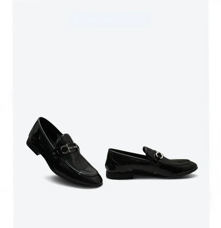 2025 الربيع والخريف جديد أحذية رجالية رسمية جلد طبيعي جولة تو ، النمط البريطاني الأعمال الترفيه Lefu الأحذية