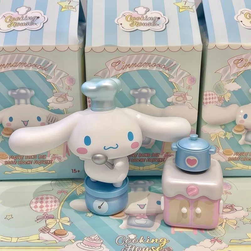 Cartoon Cinnamoroll Cooking House Kawaii Blind Box Toys Anime Action FigureCollection Ornament Model Toy Kids Birthday Gifts view 5