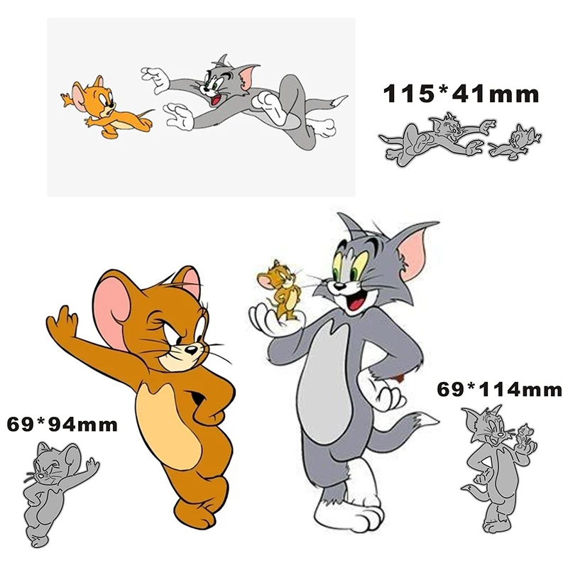 2024 New Animals Cat Horse Mouse Metal Cutting Dies for Scrapbooking Paper Craft and Card Making Embossing Decor No Stamps