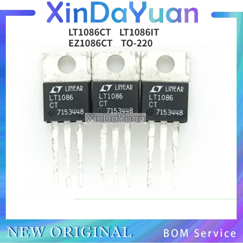 5 pcs LT1086CT LT1086IT EZ1086CT TO-220   Adjustable Voltage Regulator