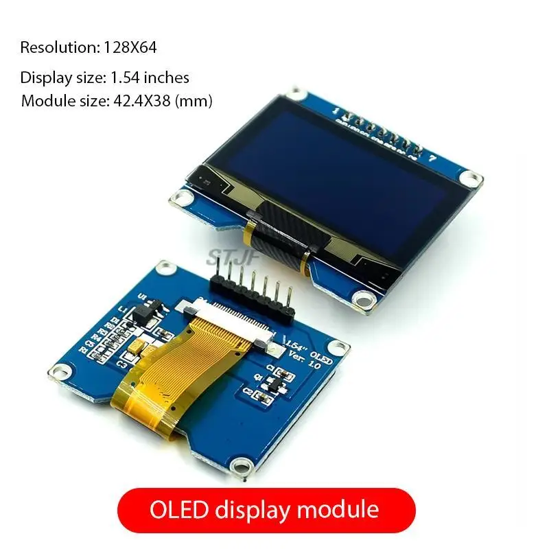 Wholesale 1.54 inch 7PIN White OLED Screen Module SSD1309 Drive IC Compatible for SSD1306 IIC / SPI Interface 128*64