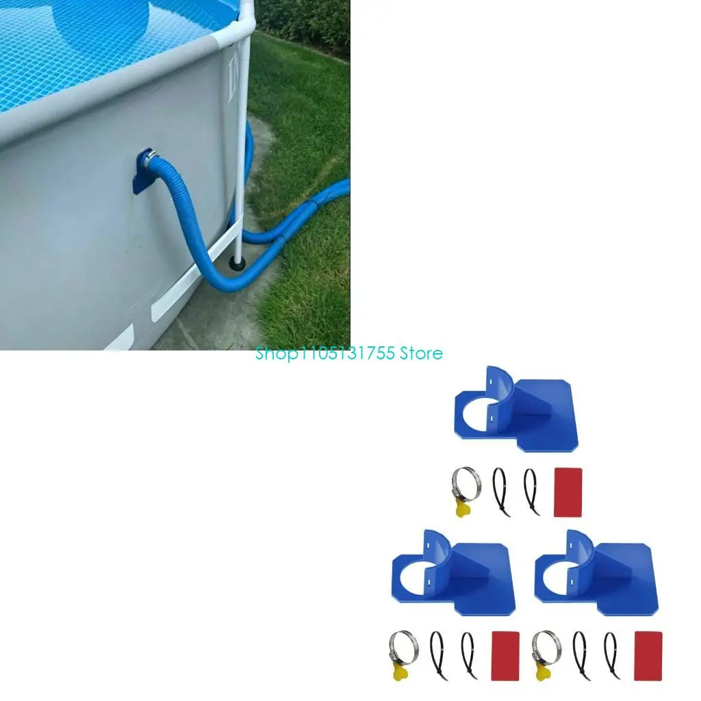 K0EF Pool Hose Support Accessory for Above Ground Pools,Swimming Pool Pipe Holder with Fasteners and Pad for Routing Around Pool