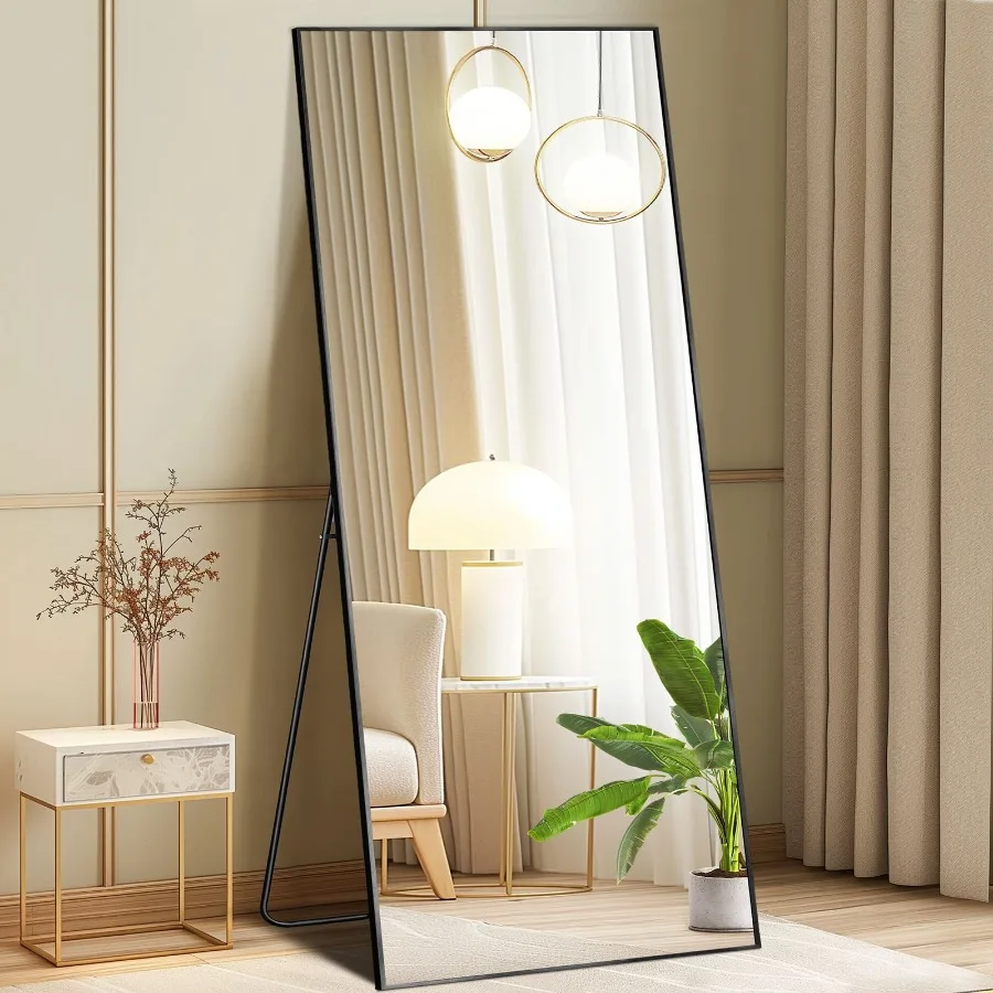 56"x15" Arched Full Length Mirror Full Body Standing Mirror Floor Mirrors Gold