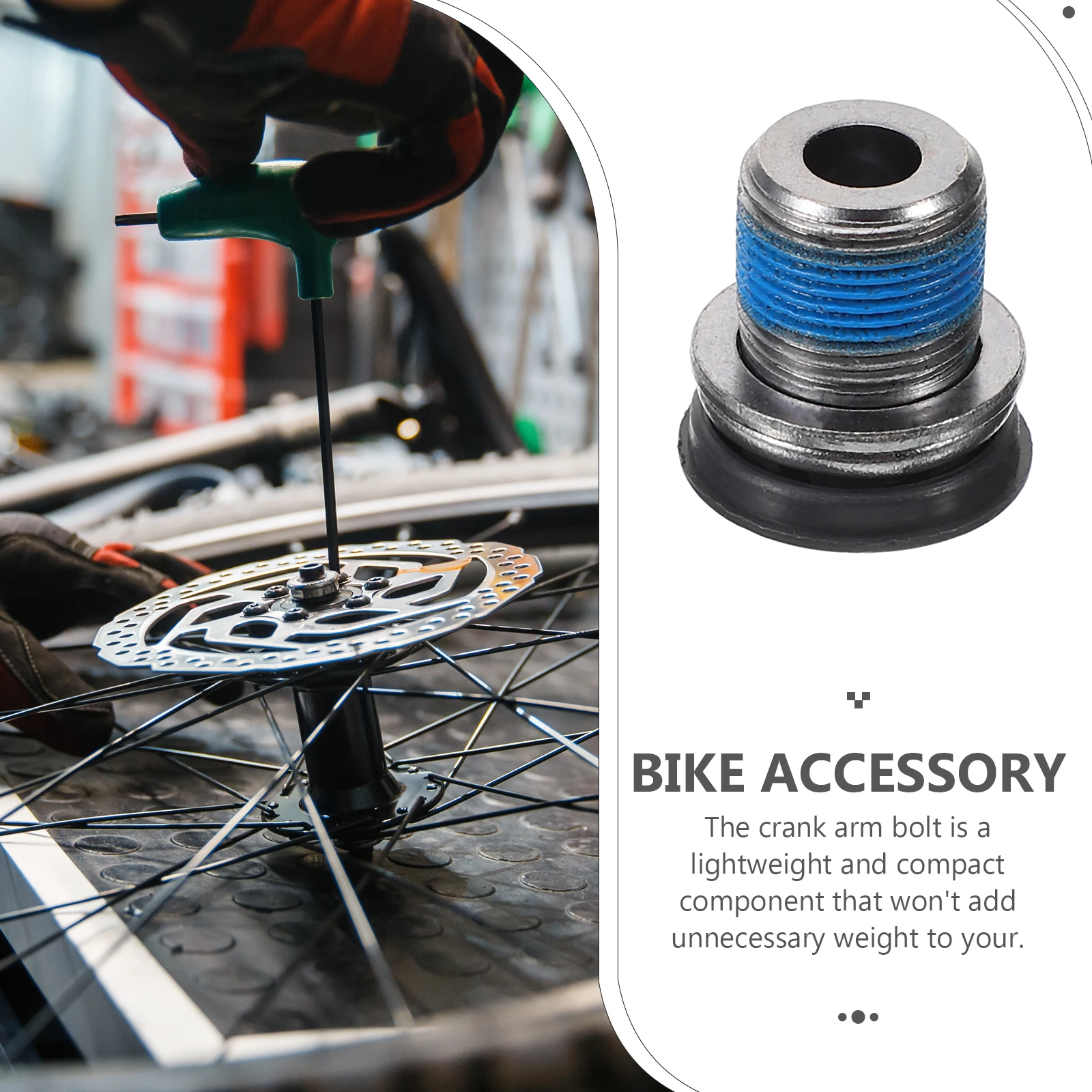 

Bicycle Crank Arm Screw M15 Central Shaft Bolts for Mountain Bike Crankset Replacement Waterproof Fixing Screws Alloy Boltbike