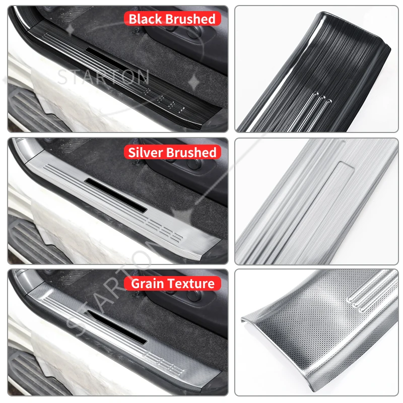 For 2021 2022 2025 Toyota Land Cruiser 300 Stainless Steel Threshold Protective Cover LC300 Interior Accessories