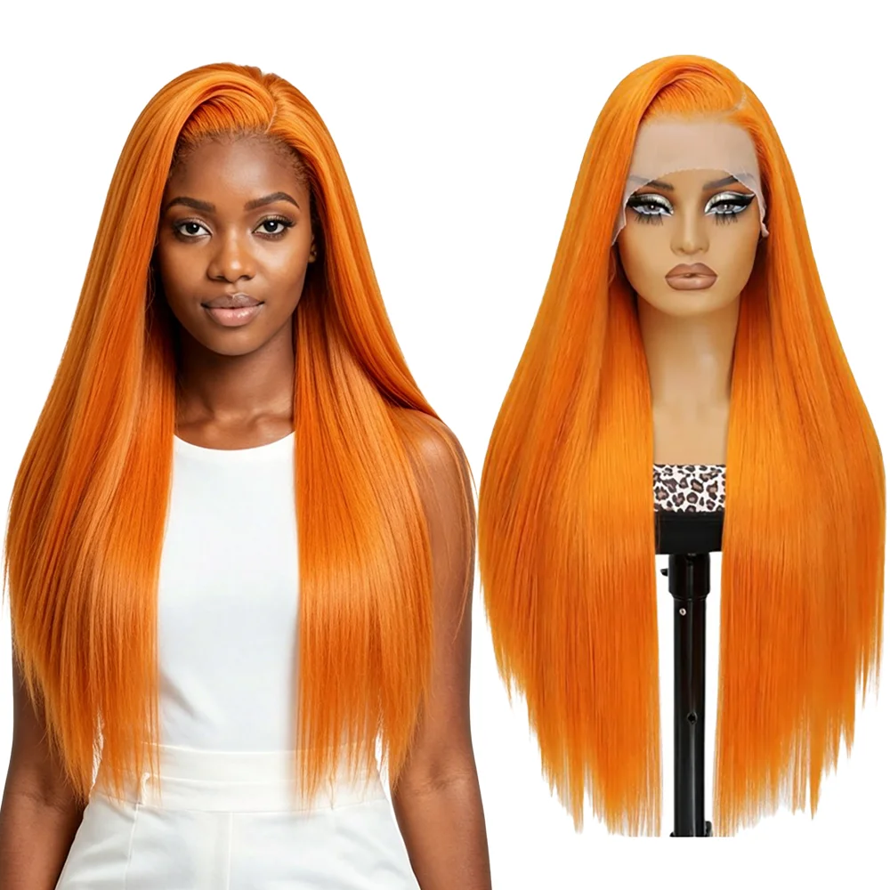 13×4-lace-front-wig-for-black-women-glueless-ginger-orange-long-straight-heat-resistant-synthetic-wig-daily-party-cosplay-use