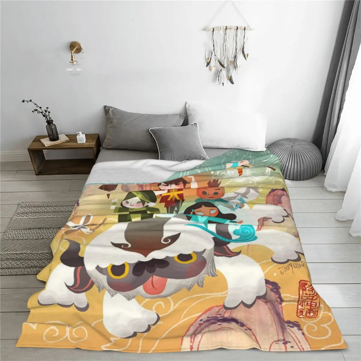 Classic Anime Avatar The Last Airbender Blanket Sofa Bedroom Bed Home Office Nap Blanket Car Travel Picnic Blankets Gift image 6