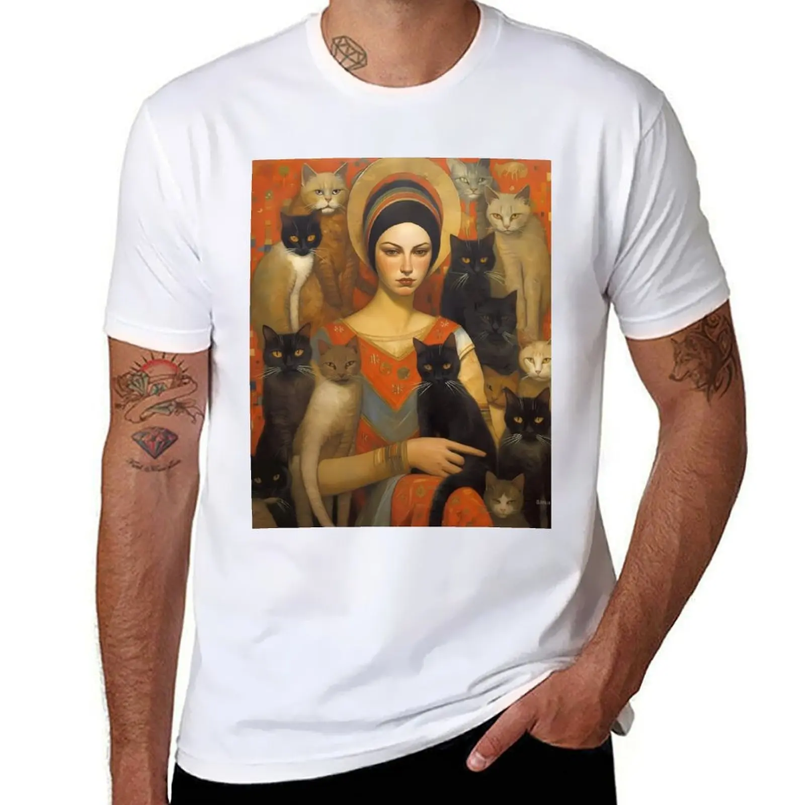 

Egyptian Cat Ladies T-Shirt t shirts for man pack cotton funny t shirts cotton