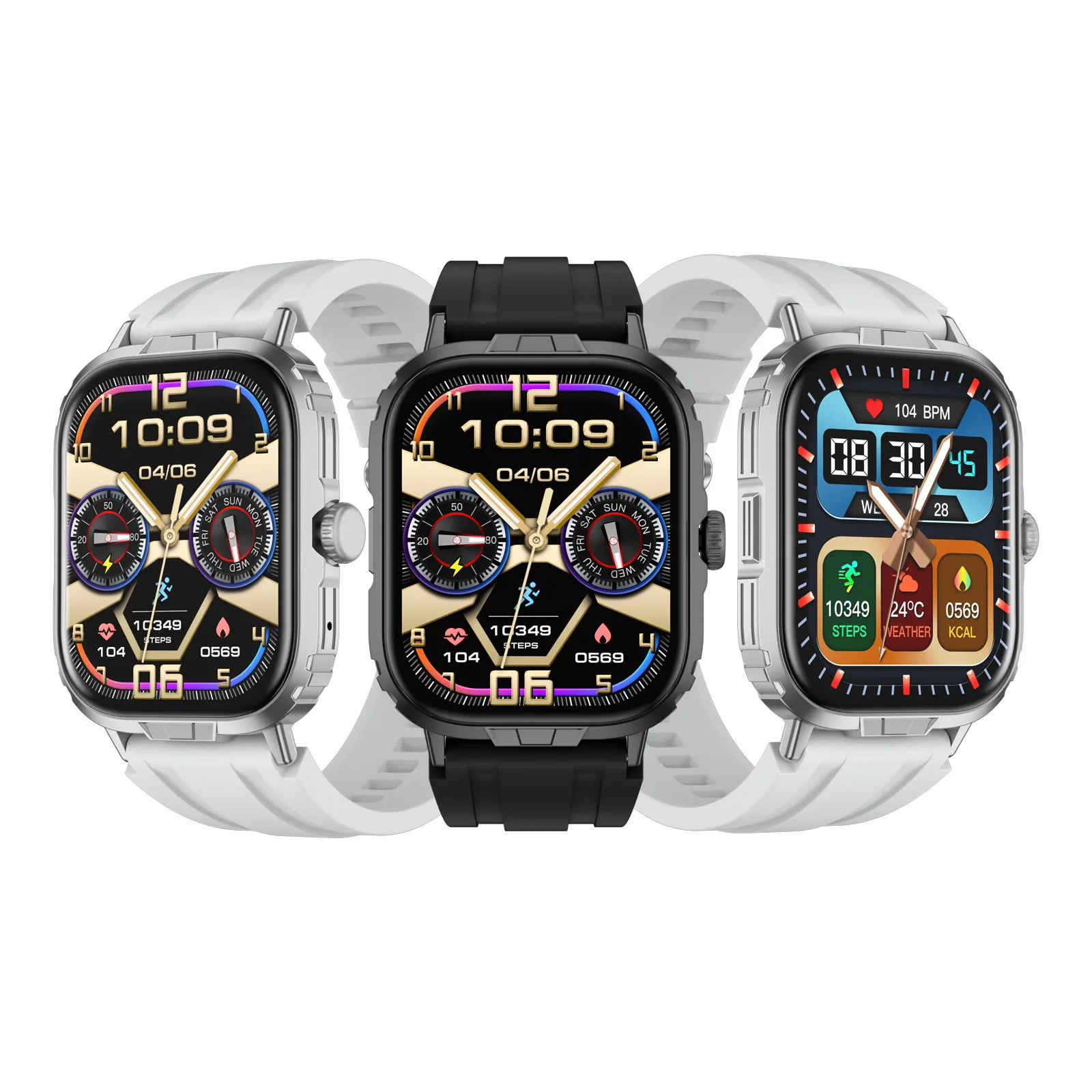 

M106 smart three-proof watch 1.85 high definition large screen IP68 waterproof outdoor multi-functional sports bracelet