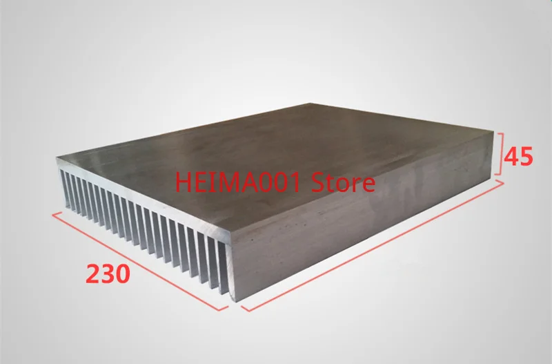 

Aluminum Profile Heat Sink Width 230,high 45,length 100/200/300mm High Power Radiator for Power / Industrial Applications / UPS