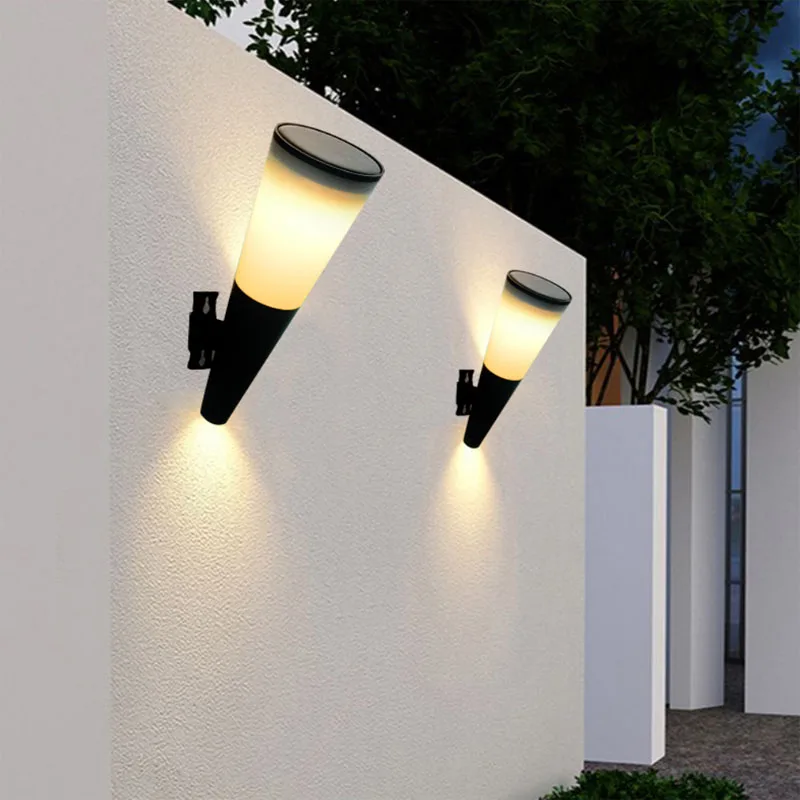 LED Solar Wall Light Outdoor Energy Saving Waterproof Corridor Swimming Pool Garage Street Light Garden Yard Decoration