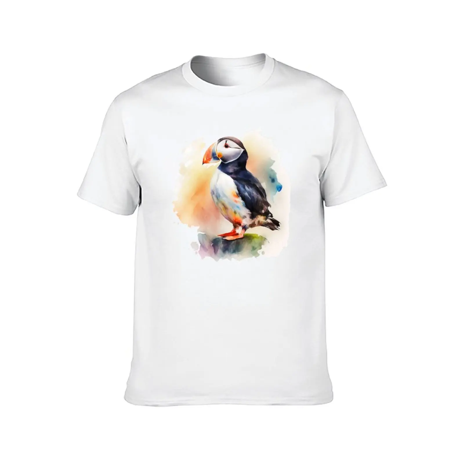 colorful atlantic puffin, watercolor atlantic puffin, atlantic puffin T-Shirt graphic t shirts for man T-Shirt