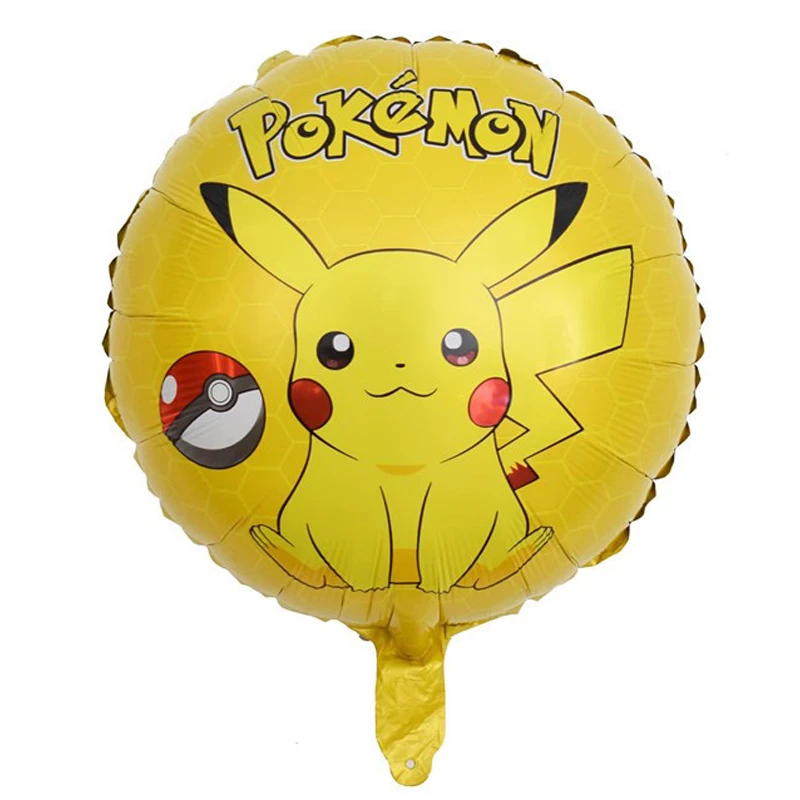 Anime Pokemon Cartoon Birthday Party Decoration Foil Globlos Latex Mix Charmander Balloons Set Party Surprise Number Years Decor