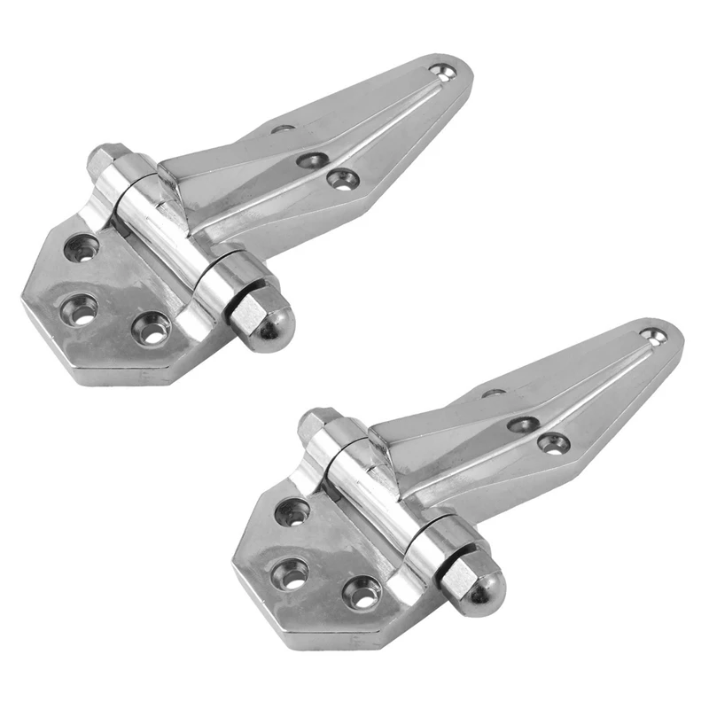 2X Brushed Satin Nickel Cooler Freezer 90 Degree Door Hinges Silver Tone