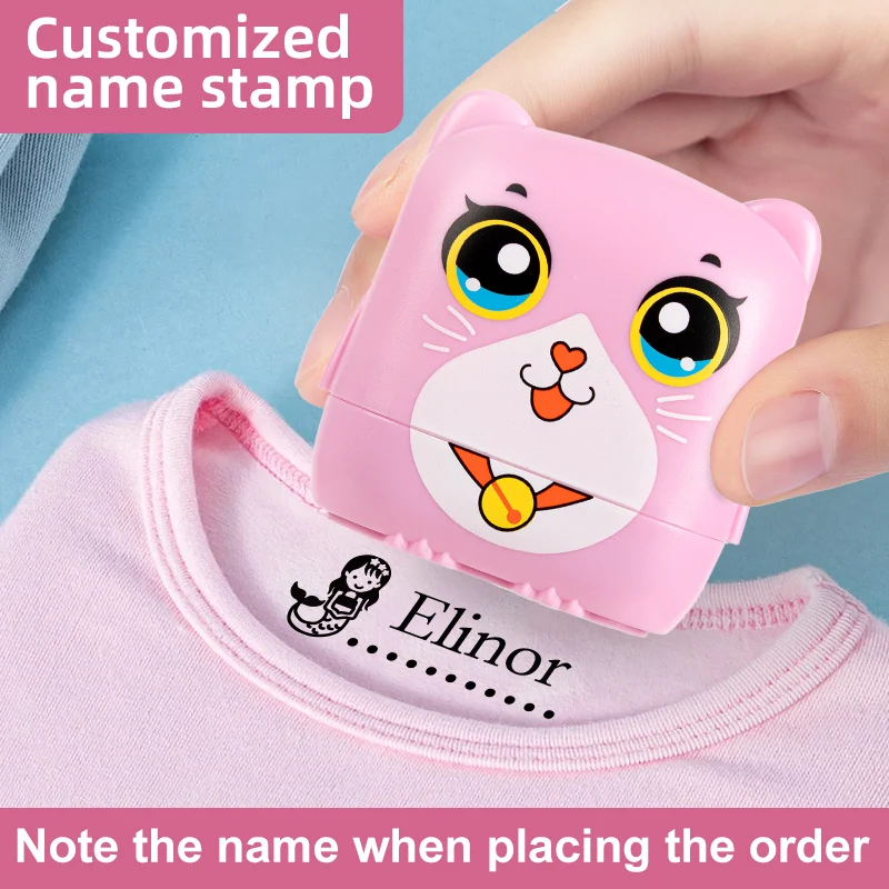 

Персонализированный детский штамп с именем - водонепроницаемый школьный штамп на заказ для детского сада, прочный невыцветающий новый подарок для студента