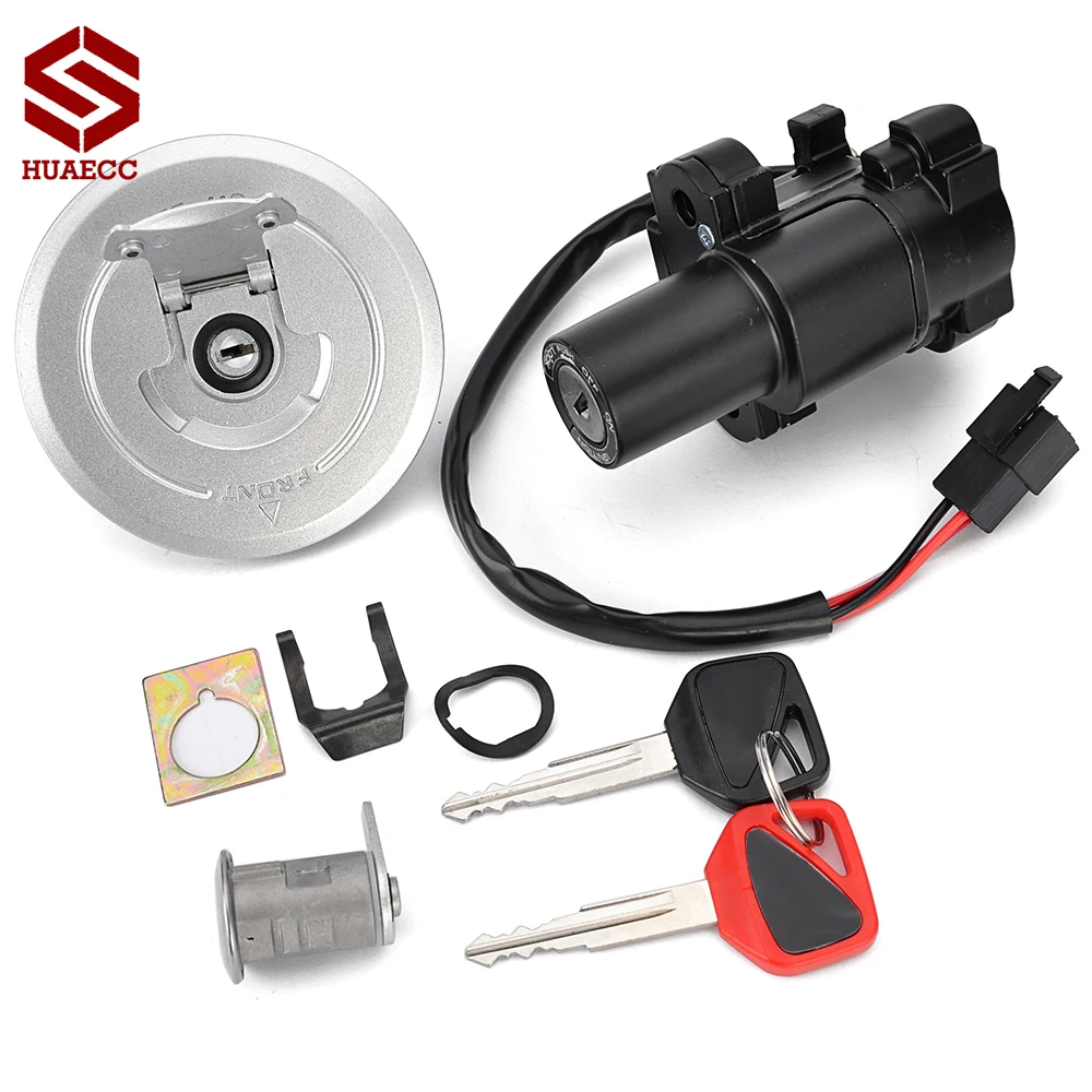 

Fuel Gas Cap Ignition Switch Seat Lock with Key Kit for Honda FMX650 2005-2006 35010-MFC-640 CB250 Hornet 250