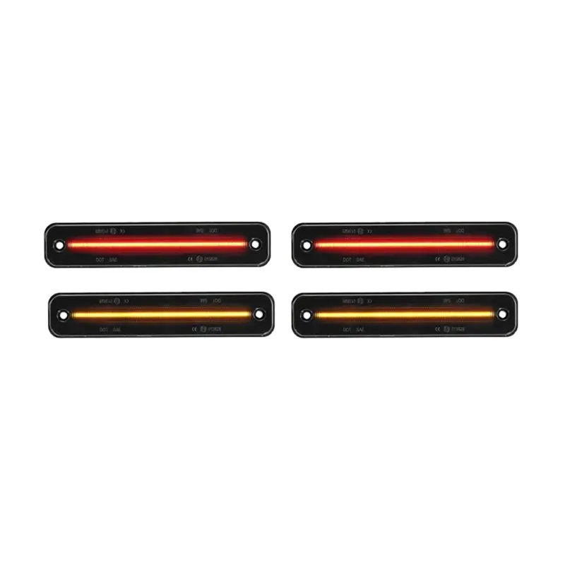 

4PCS Smoked Shell Car Front Rear LED Side Marker Light For Hummer H2 2003-2009
