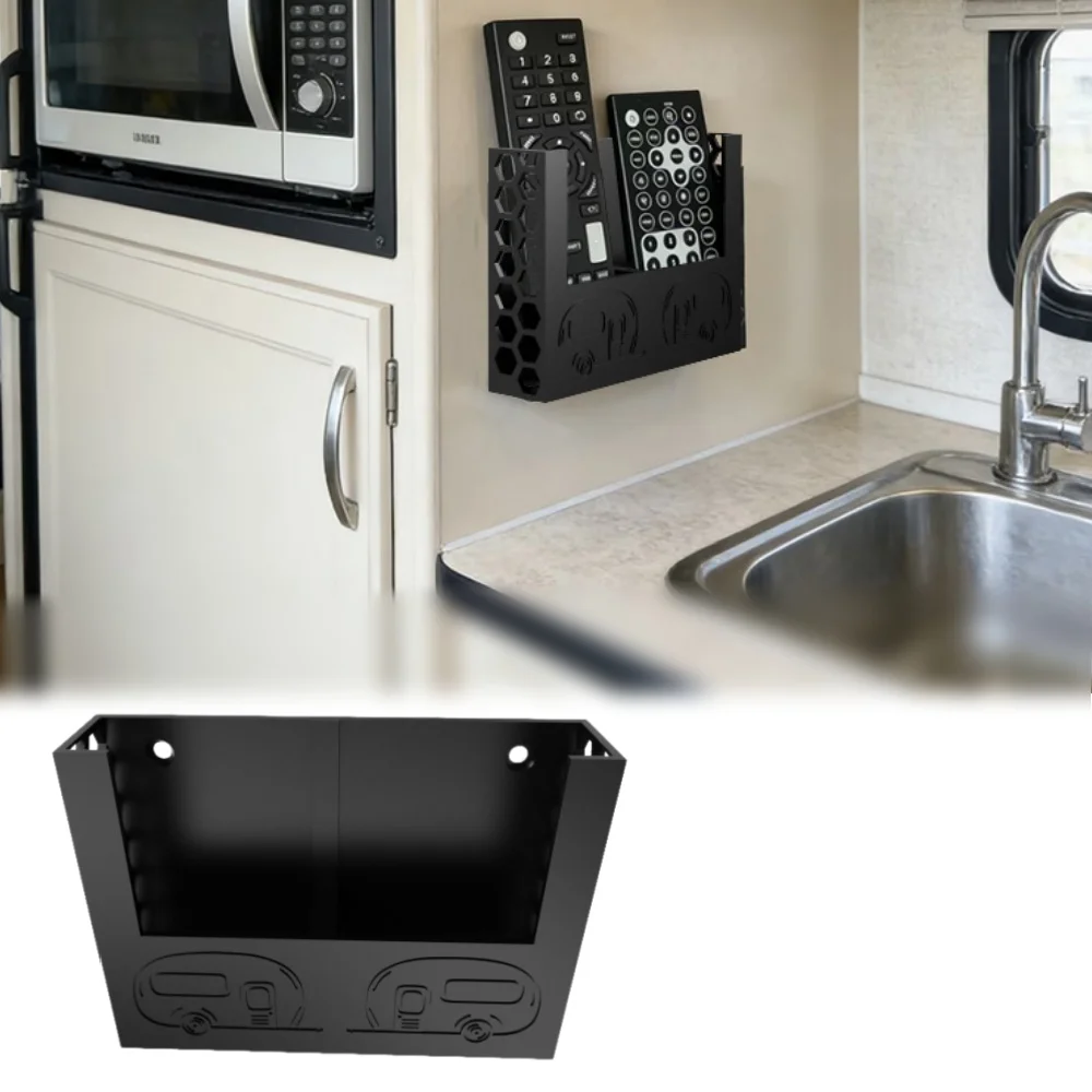RV Specific Remote Control Storage Rack Wall Cabinet Installation Shelf Anti Shake Storage Box Camer Van Interior Accessories