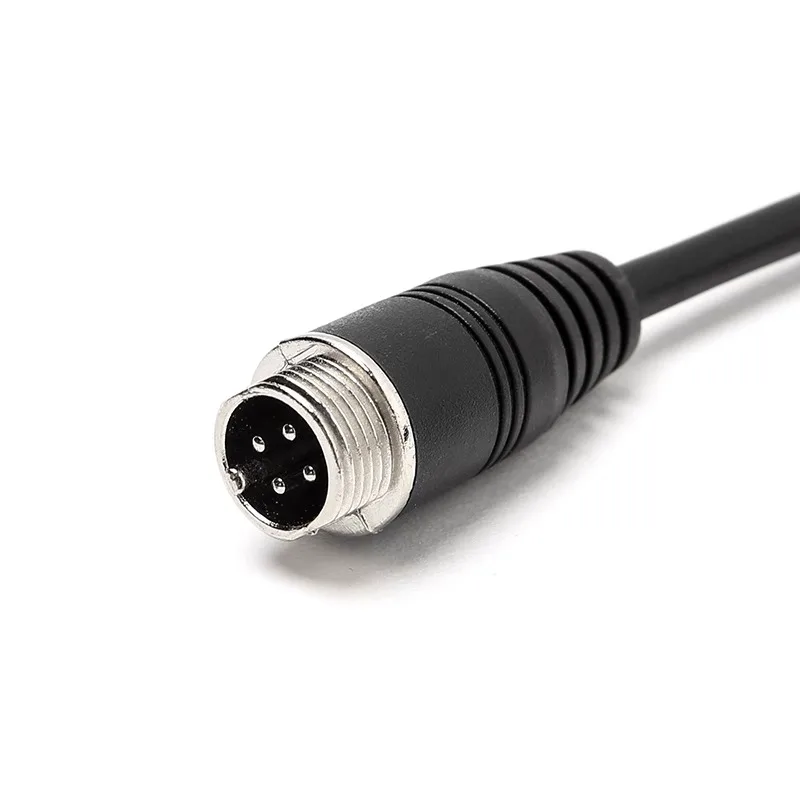 1pcs GX12 Aviation Plug 4-Core Cable Car Surveillance Video Extension Cable for Semi-trailer Truck Camera System