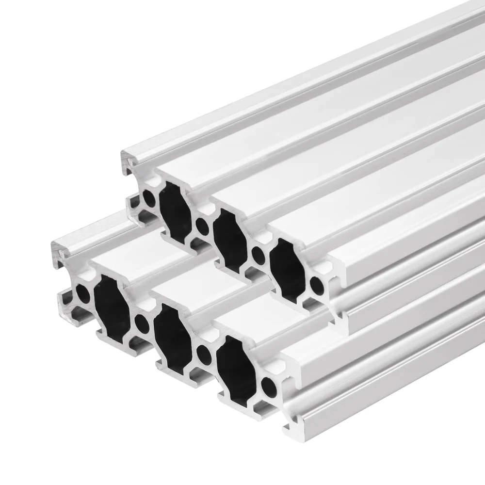 

2pcs 1220mm T Slot 2080 Aluminum Extrusion European Standard Anodized Linear Rail for 3D Printer Parts and CNC DIY Silver 48''