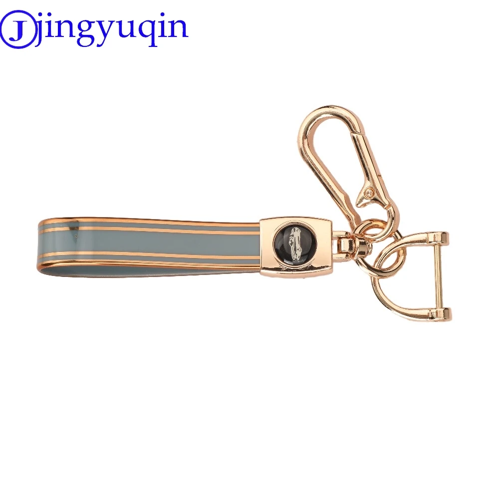 Jingyuqin New Trendy DIY Plate Pendant Keychain For Men Punk Simple Woven TPU KEYRING Car Key Chain Accessories