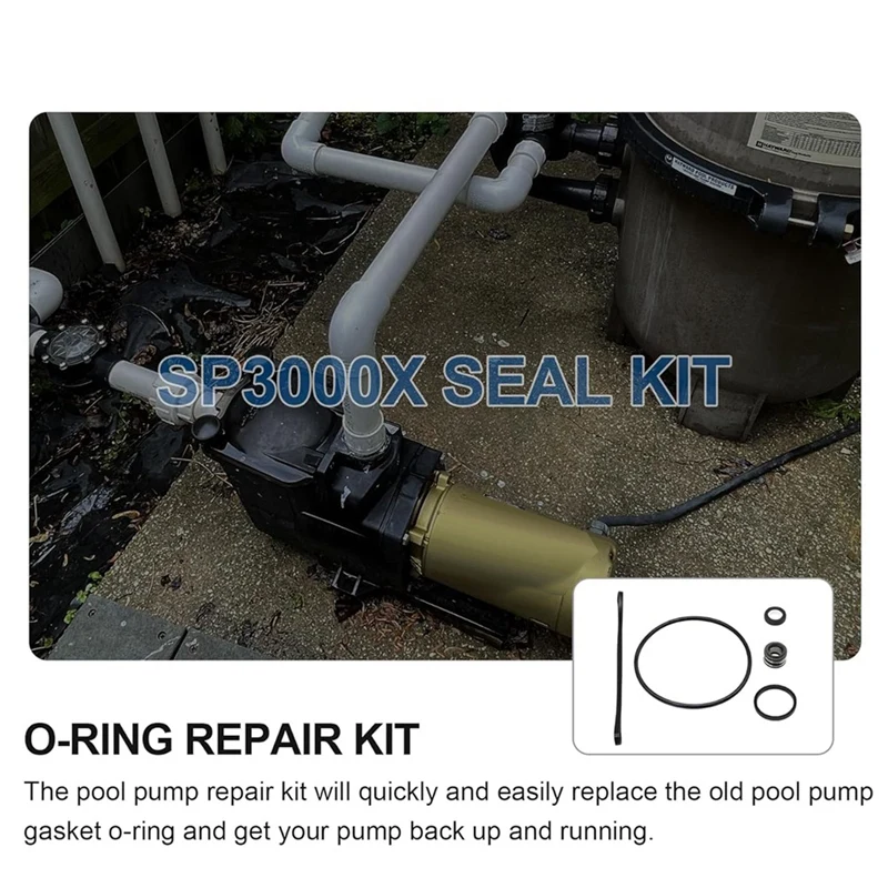 GM-O-Ring Reparatur SP3000X Kit für Hayward Super SPX1600 Pumpe mit Wellendichtung Montage Pool Reinigungswerkzeuge Pool Ausrüstung