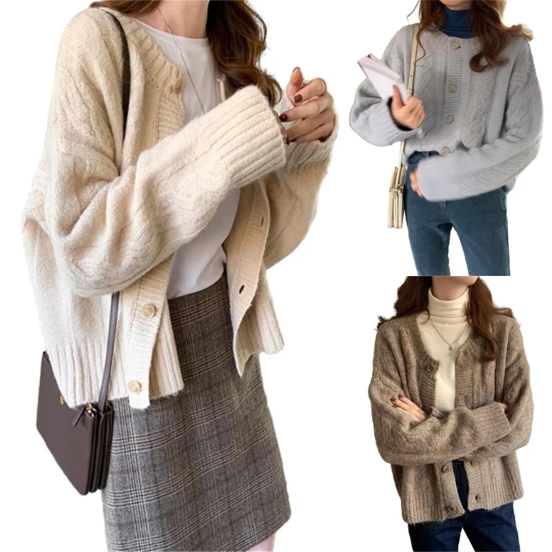 

Knit Sweater for Ladies Effortlessly Stylish Coat Suitable for Daily Wear P8DB