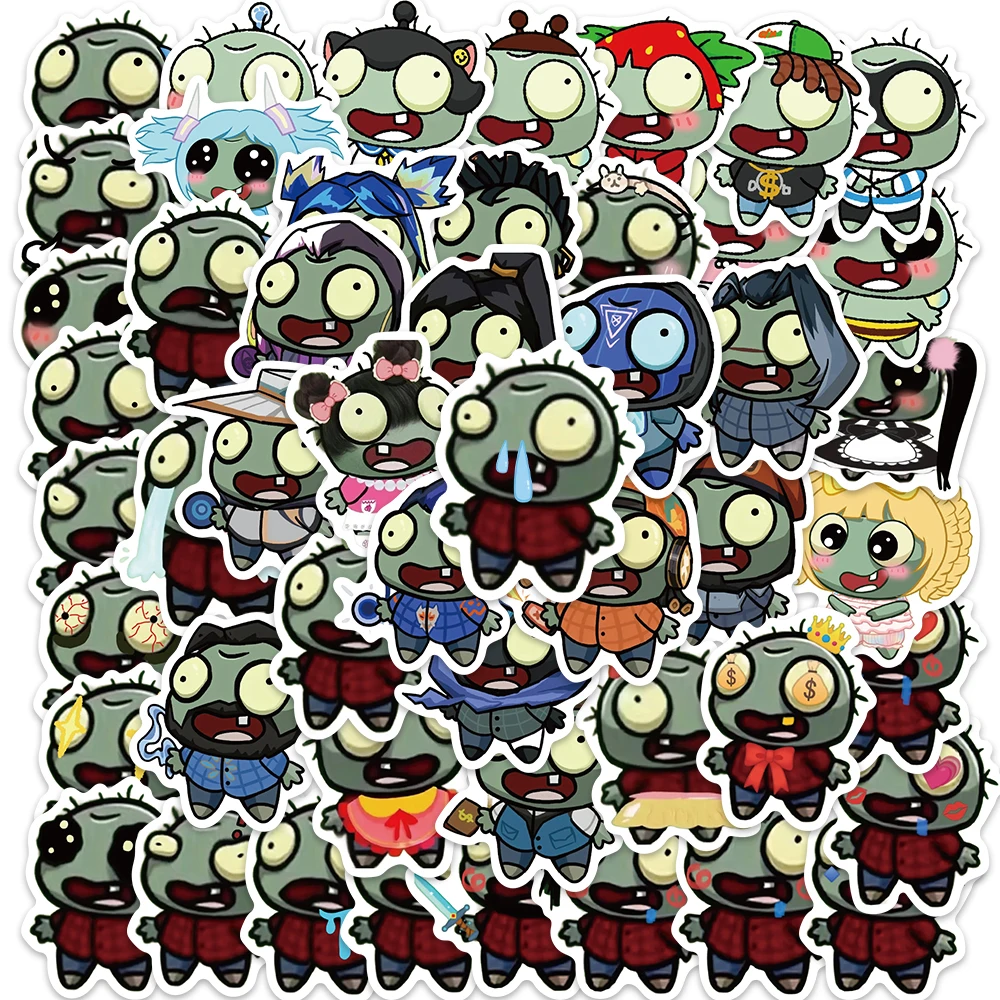 50PCS  Cute Cartoon Little Zombie Stickers Fun Graffiti DIY Stickers Laptop Water Cup Luggage Guitar  Phone Clipbook Stickers