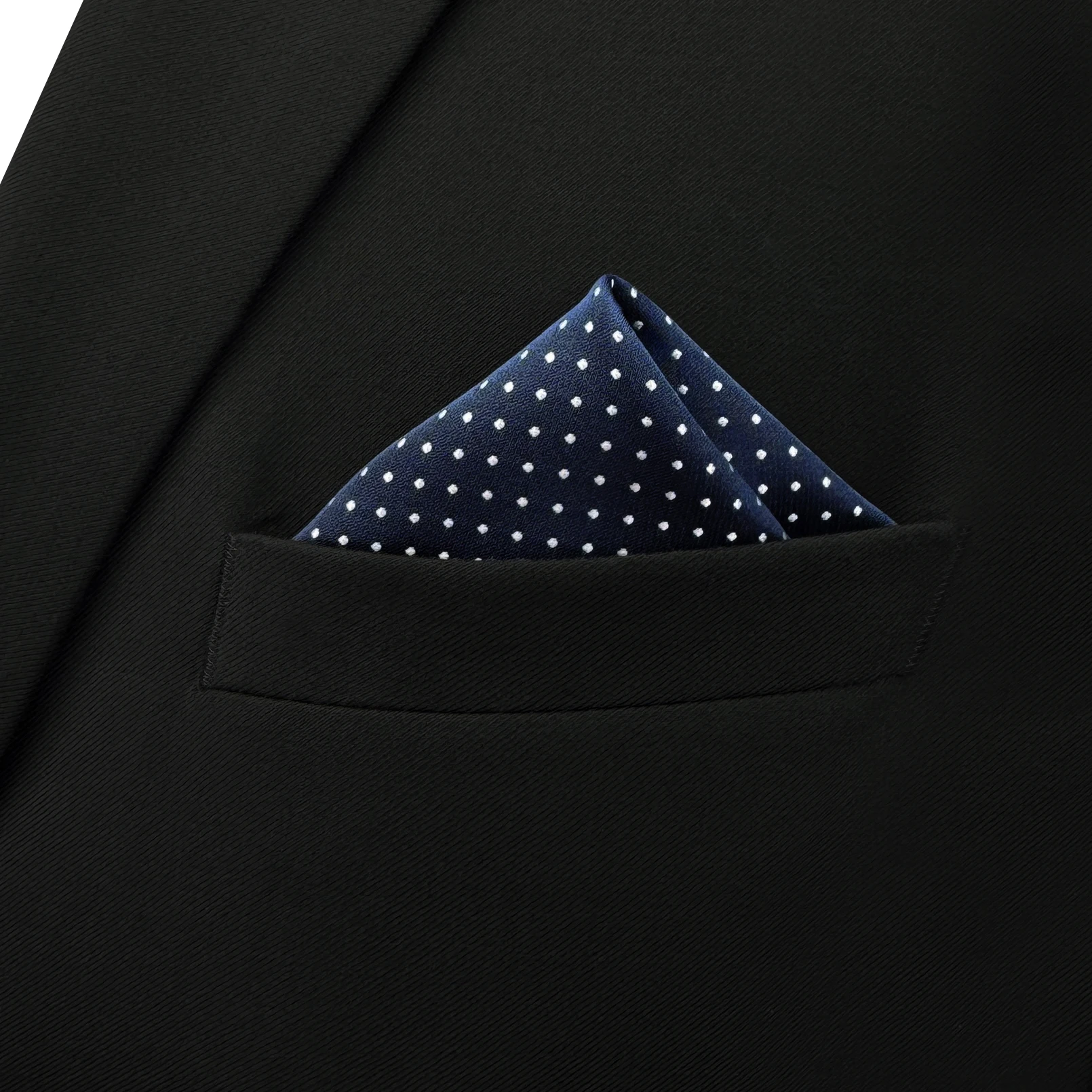 S6 Dots Navy Dark Blue White Ties For Men Silk Neckties and Pocket Square Set Extra Long Slim Gift Wedding