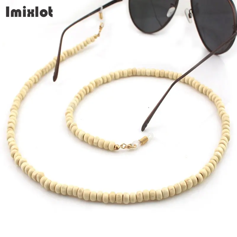 2022 New Wooden Beads Glasses Chain for Women Non-slip Eyeglasses Cords Sunglasses Strap Fashion Chic Women Eyeglass Accessories