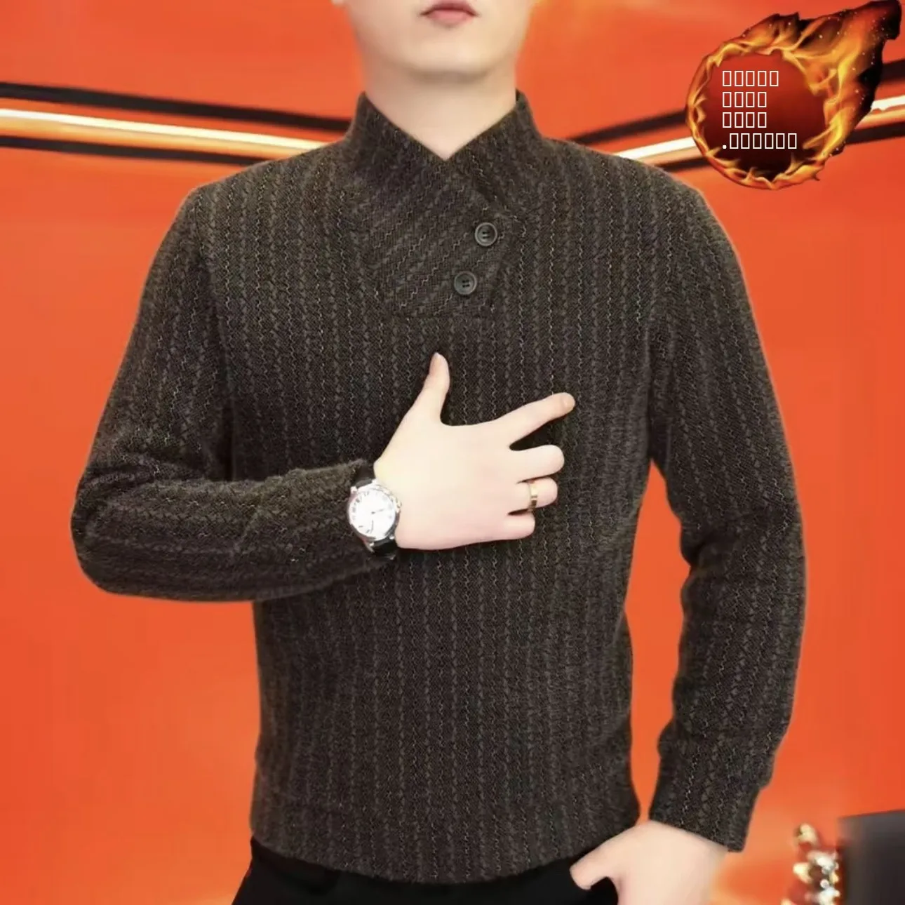 

Мужская зимняя толстовка с капюшоном на меховой подкладке, с цветочной вышивкой, воротник-стойка, верхняя одежда для многослойного образа, из полиэфирного волокна, для молодежного стиля