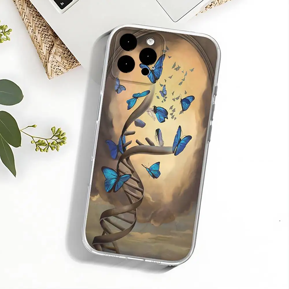 Science DNA Biology Phone Case For iPhone 17,16,15,14,13,12,11 Pro,Max,Plus,X,XS,XR,SE4,E Mini Transparent Soft Cover