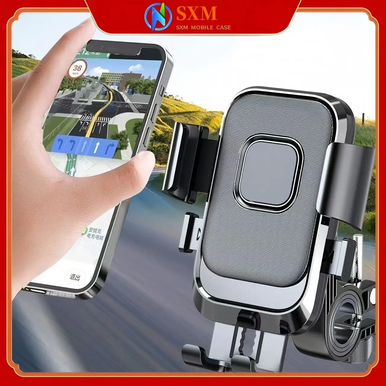 

Outdoor Riding Artifact Shockproof Fixed Mobile Phone Holder Electric Vehicle Motorcycle Car Takeaway Rider Navigation Stand