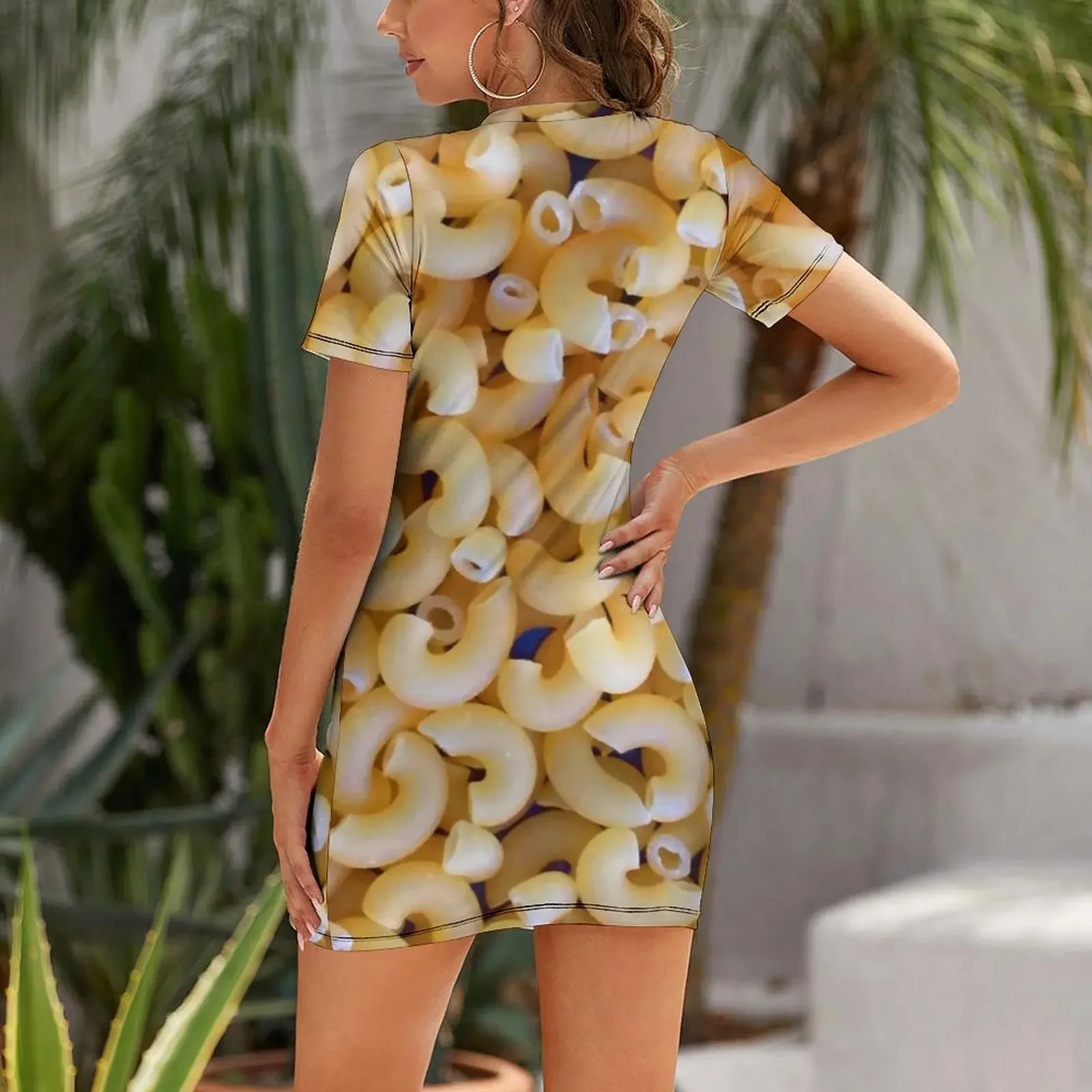 Abito a maniche corte Macaroni, abito da ballo, abito lungo estivo da donna, abito elegante, abiti da donna per occasioni speciali