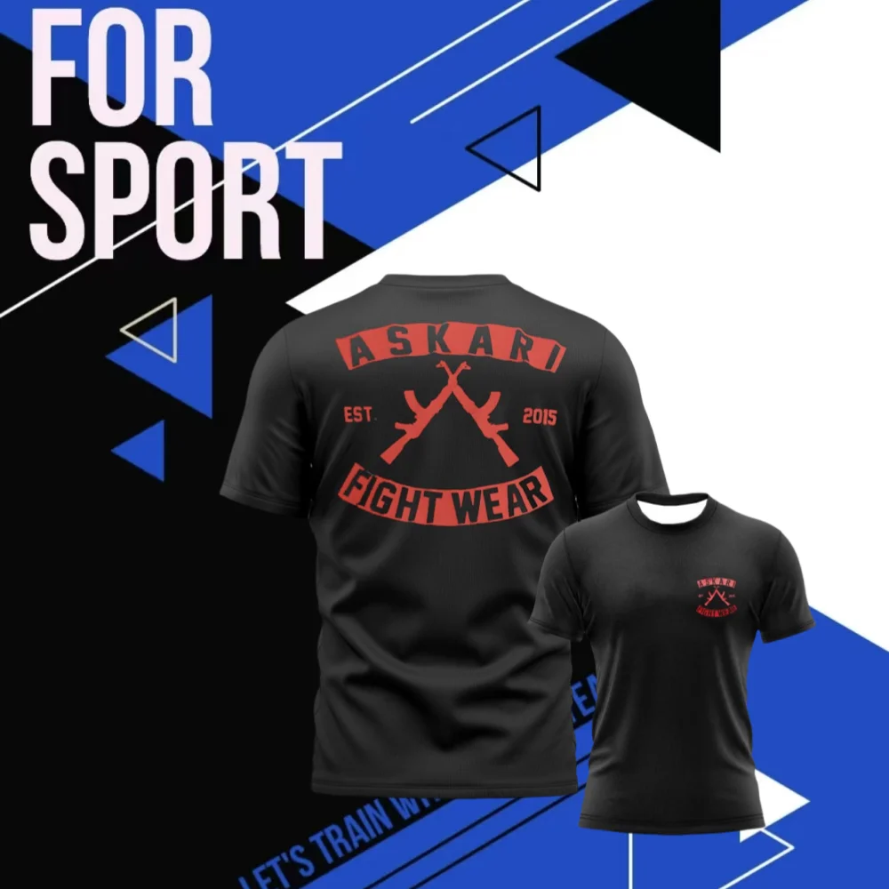 

Boxing Fighting Men's T Shirt Summer Sports Fitness Breathable Short Sleeve Tops Trainning Motorcycle Quick Drying Clothing